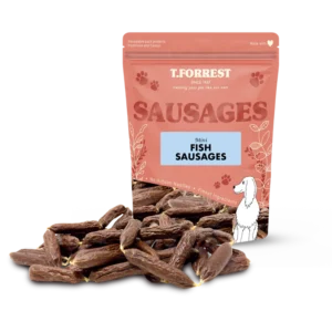Mini fish sausages for dogs